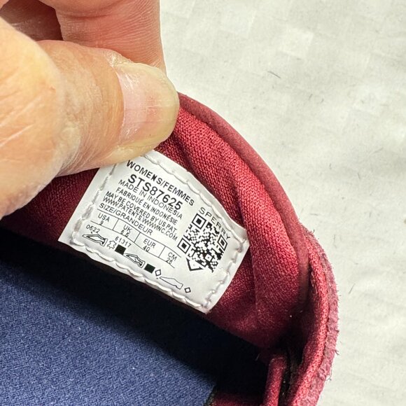 Sperry Top-Sider Nubuck Slip On Boat Shoes with Metallic Detail - Picture 7 of 7